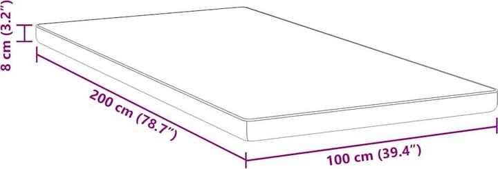 Produktbild vidaXL Memory Foam Topper (100 x 200 cm)