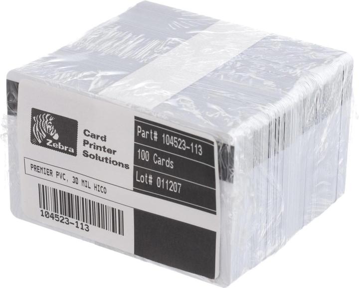 Actual product image Zebra Magnetic cards blank 0.76mm, HiCo