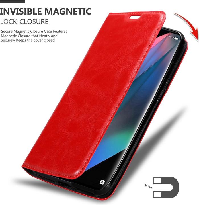 Productafbeelding Cadorabo Boek Invis. Magnetisch deksel (Oppo Find X3 Pro)