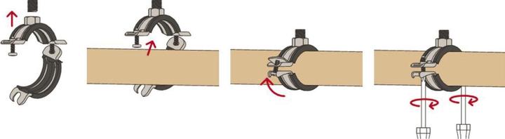 Actual product image Fischer Universal pipe clamp FRS-L 20-24