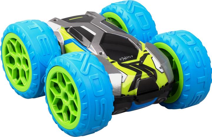 Actual product image Spectron Exost RC 360 Cross MX ferngesteuertes Stuntauto Blau/Grün - 12 km/h