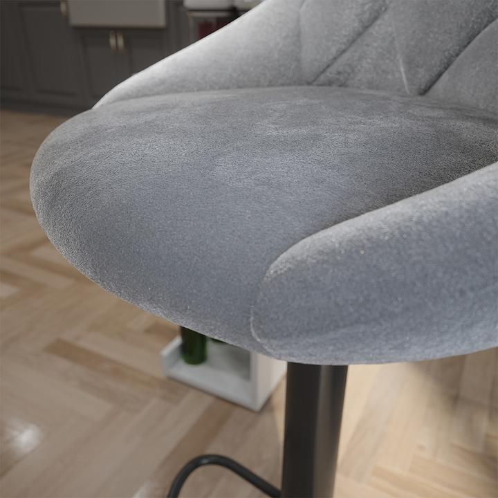 Produktbild Vicco Barhocker 2er Set Sena, Grau/Schwarz, 38.5 x 84 cm
