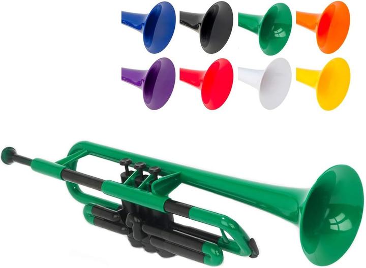 Produktbild pBoneMusic pTrumpet Green met hoes (Trompete)