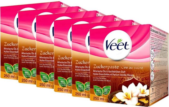 Image du produit Veet 6er Pack Sugaring Zuckerpaste Vanilleblüte (1500 ml, 6 x, 438 g)