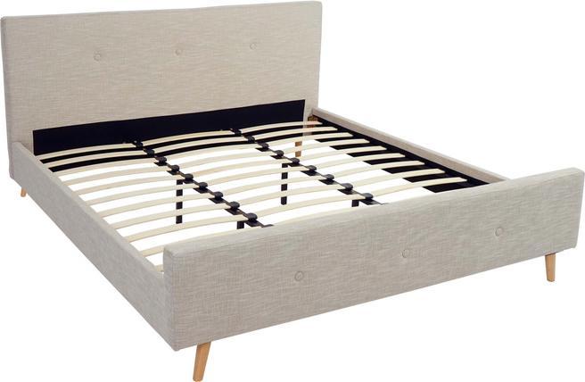 Actual product image Swisshandel24 Upholstered bed HWC-J98, bed double bed bed frame with slatted frame, solid wood 180x200cm (180 x 200 cm)