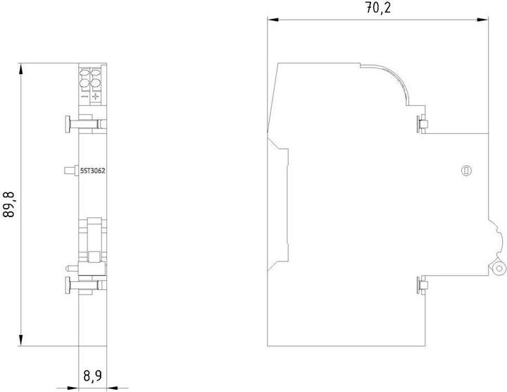 Produktbild Siemens Hilfs-/Fehlersignalschalter 5ST3 COM 0.5 TE für 5SY, 5SL für 5SP, 5SV, 5SU1