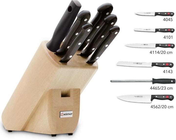 Actual product image Wüsthof Gourmet Knife Block with Parts Beech