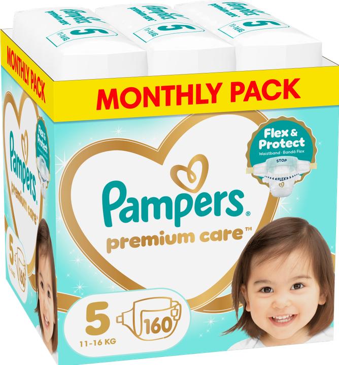 Image du produit Pampers Premium Care Size 5 Diapers 160 Count (Taille 5, 160 pcs)