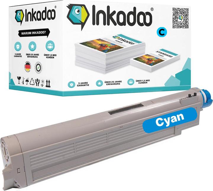 Produktbild Inkadoo Toner kompatibel zu OKI 42918915 / C9650 Toner, cyan Cyan (C)