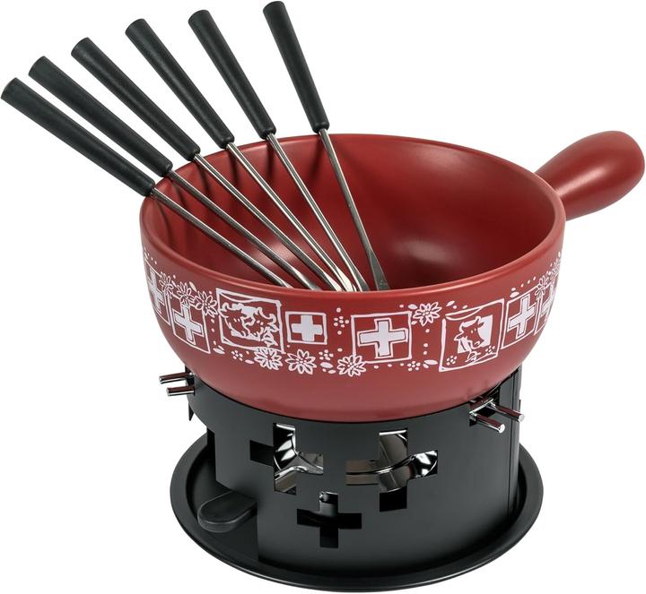 Kuhn Rikon Cheese fondue set Swiss red · Ø 23cm (Cheese fondue)