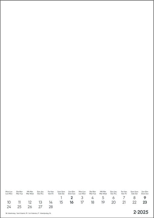 Produktbild Alpha Edition Foto-Bastelkalender weiss 2025, 21x29,7cm, Do it yourself Kalender mit Seiten aus (A4, Kein Einband, Deutsch)