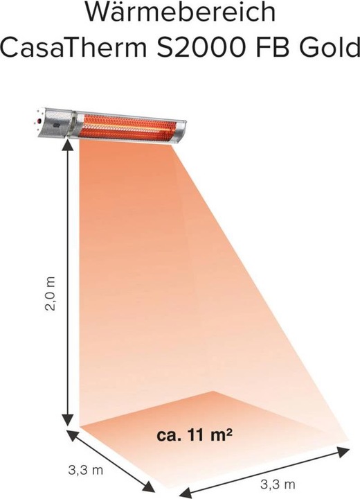 Actual product image CasaFan Halogen infrared heatersCasaThermS (2000 W)