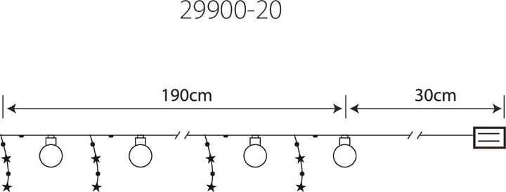 Produktbild Globo LED Baily Lichterkette 20xLED (2.20 m)