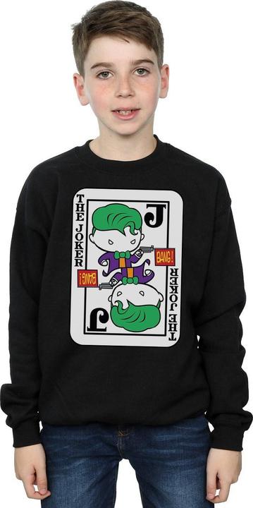 Actual product image Boys Chibi Joker Playing Card Sweatshirt (128)