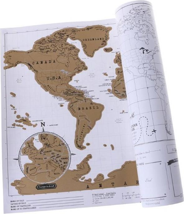 Immagine prodotto TOP Mappa del mondo da grattare (52 x 88 cm)