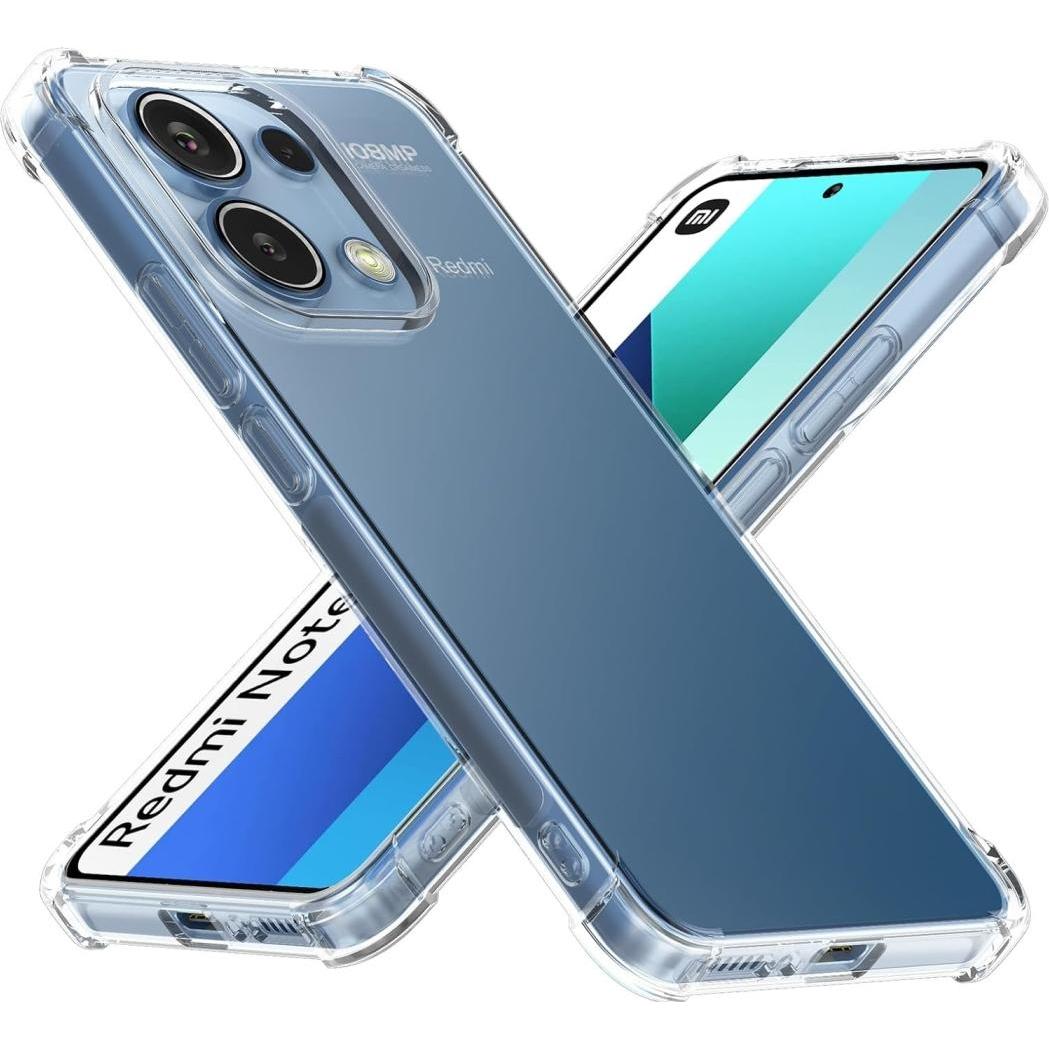 Screenguard Xiaomi Redmi Note 13 4G Hülle Crystal Soft Airbag Bumper (Xiaomi Redmi Note 13 4G), Smartphone Hülle, Transp...