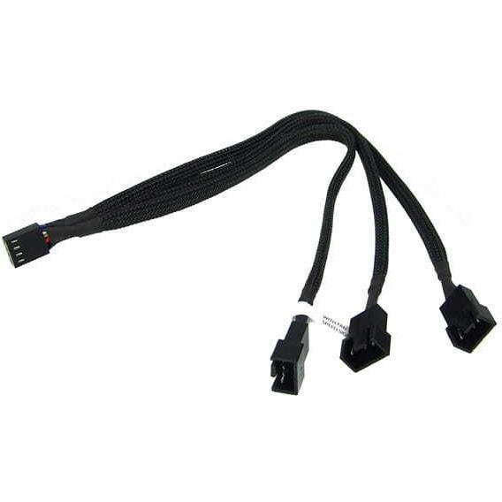 Phobya Y-Kabel 4Pin PWM 3x 4Pin PWM 10cm - schwarz, Interne Kabel (PC)