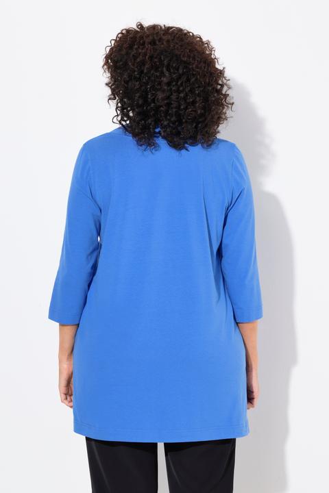 Immagine prodotto Ulla Popken Maglia dal taglio lungo e svasato con scollo a V e maniche a 3/4 (46, 48)