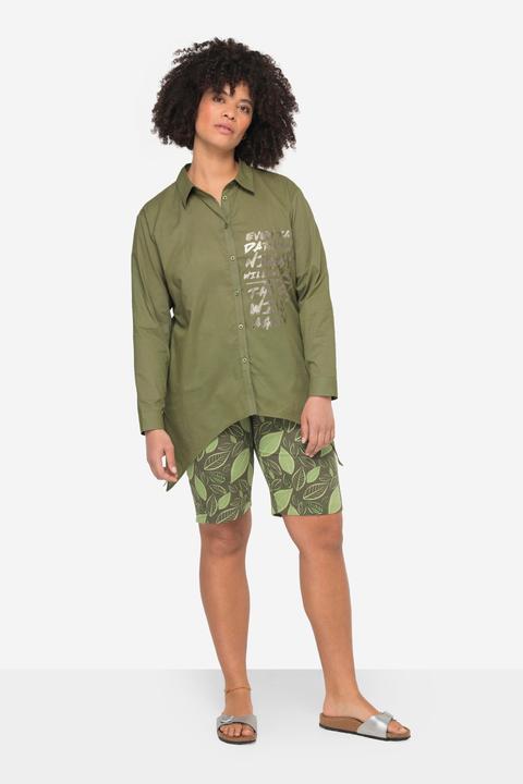 Immagine prodotto Janet & Joyce Hemdbluse, Voile, Seiten-Druck, Langarm, Zipfelsaum (58)