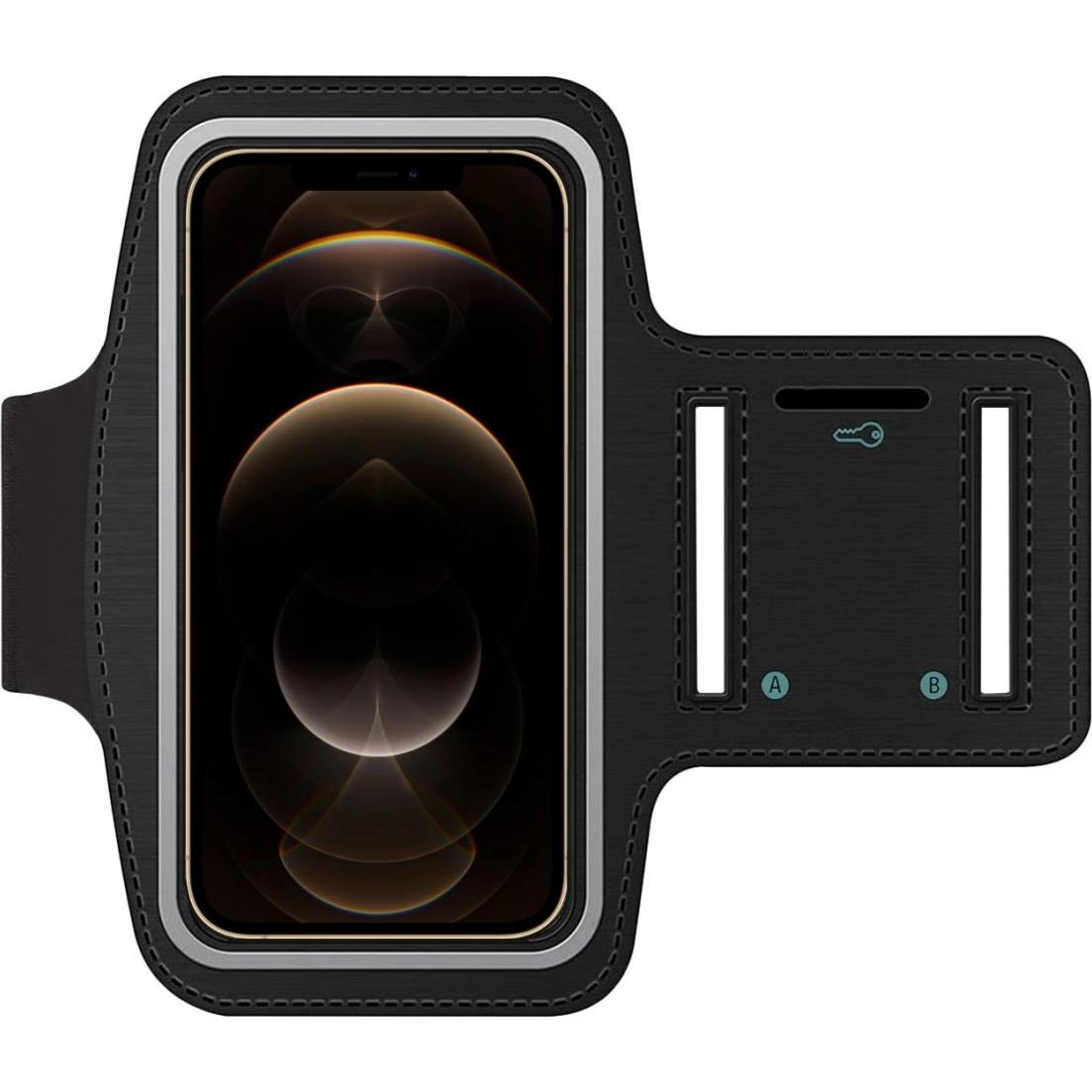 SmartFitness Apple iPhone 12 Pro Max Handy Sport Armband, Smartphone Sportarmband, Schwarz
