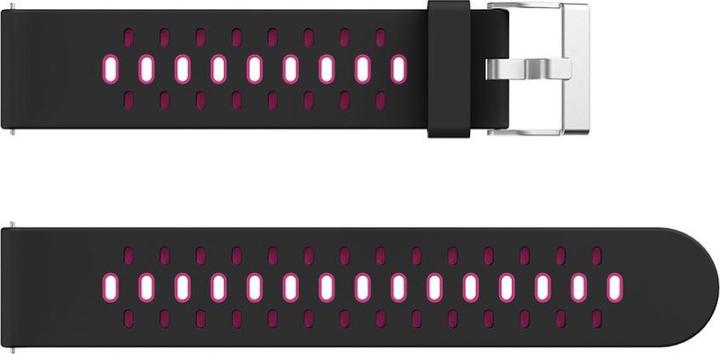 Productafbeelding Cover-Discount 20mm Siliconen Vervangingsarmband BI-kleur roze (20 mm, Silicone)