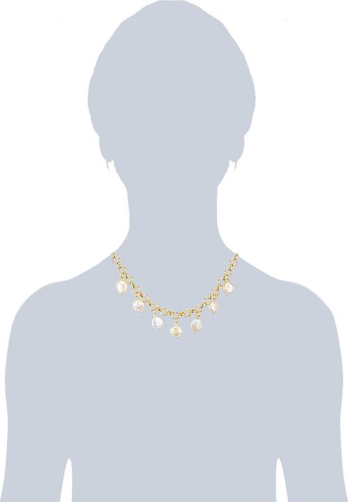 Image du produit Lulu & Jane Femme alliage métal perle d'eau douce or jaune 47,0 cm - 29197 (14 carats plaqué or jaune, 47 cm)