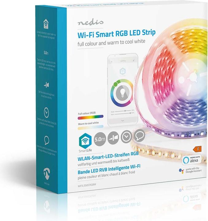 Produktbild Nedis Smartlife Full Color (Kaltweiss, Mehrfarbig, RGB, Warmweiss, 500 cm, Indoor)