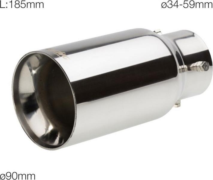 Actual product image Simoni Racing Tailpipe trim 90mm round