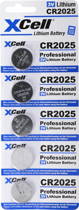 Produktbild XCell Batterie 5er-Sparset CR2025 (5 Stk., CR2025, 170 mAh)