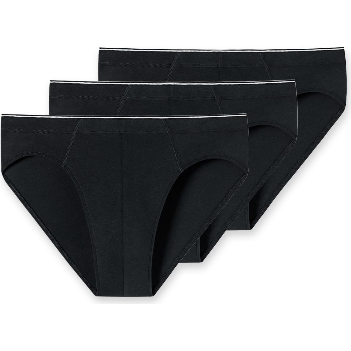 Schiesser, Herren, Unterhosen, 3er Pack 95/5 Organic Cotton Supermini Slip / Unterhose, Schwarz, (XL, 3er Pack)
