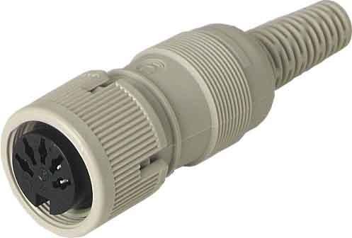 Produktbild SKS Hirschmann DIN-Rundsteckverbinder Buchse, gerade Polzahl: 5 Grau MAK 5100S 1 St.