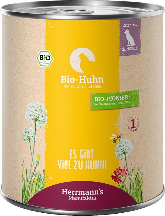 Actual product image Herrmanns Huhn mit Karotte und Reis (Adult, 6 pcs., 800 g)