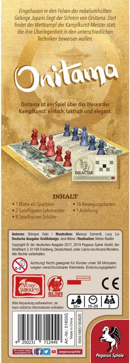 Immagine prodotto Pegasus Onitama (Tedesco, 2 Giocatori)