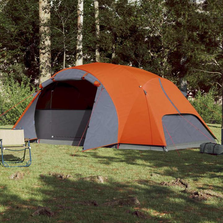 Produktbild vidaXL Campingzelt 8 Personen & Orange 360 x 430 x 195 cm 190T Taft (Kuppelzelt, 10.10 kg, 8 Personen)