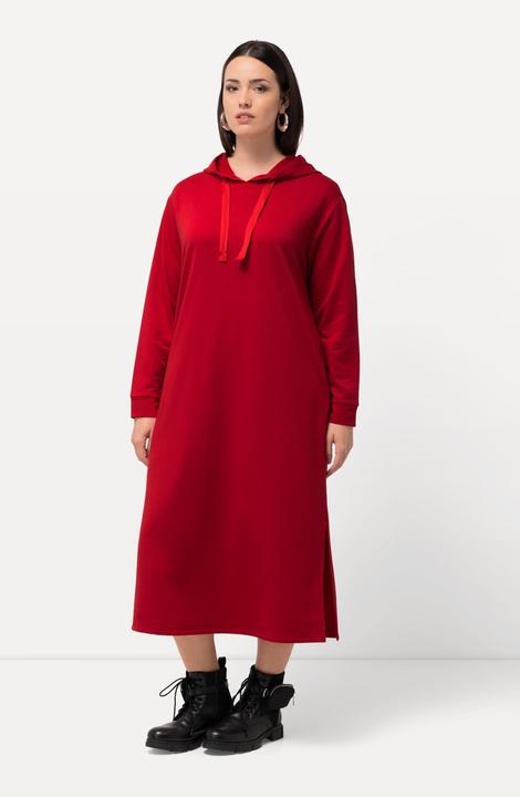 Produktbild Ulla Popken Sweat-Midikleid, Kapuze, Taschen, lange Seitenschlitze (50, 52)