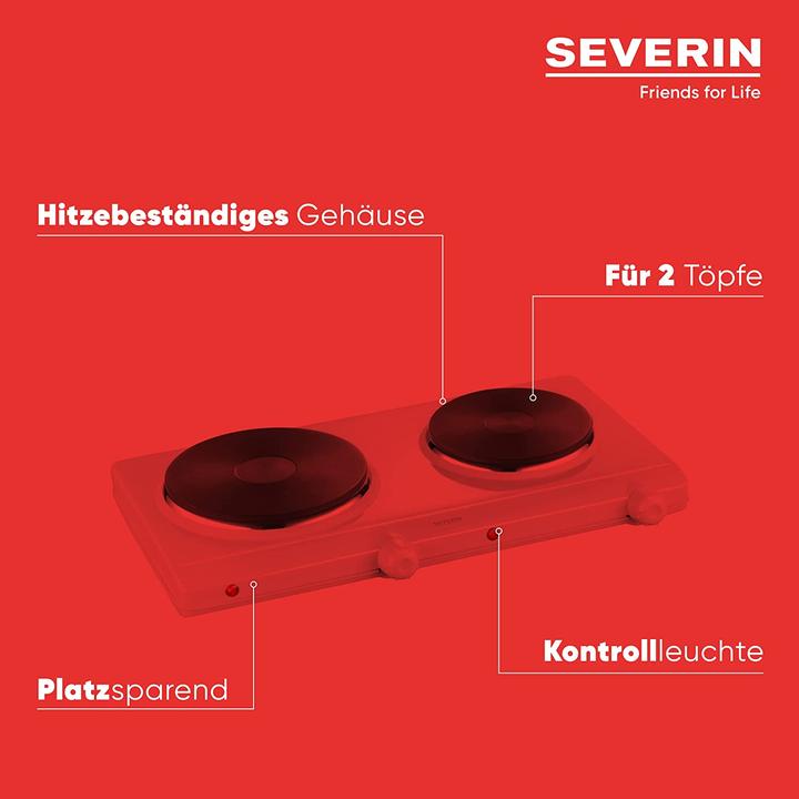 Actual product image Severin Double Hotplate White Single