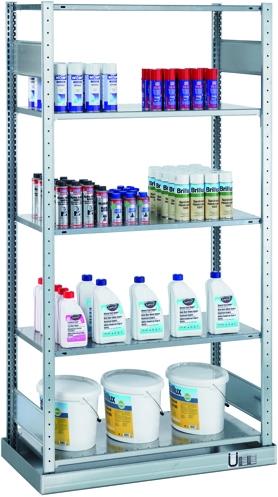 Actual product image Schulte Lagertechnik MULTIplus150 bolt-on bay system for small containers with sump tray