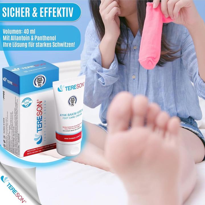 Immagine prodotto Tereson Crema piedi, crema contro l'odore dei piedi, unisex, 50 ml (Deodorante per piedi e polvere, 50 ml)