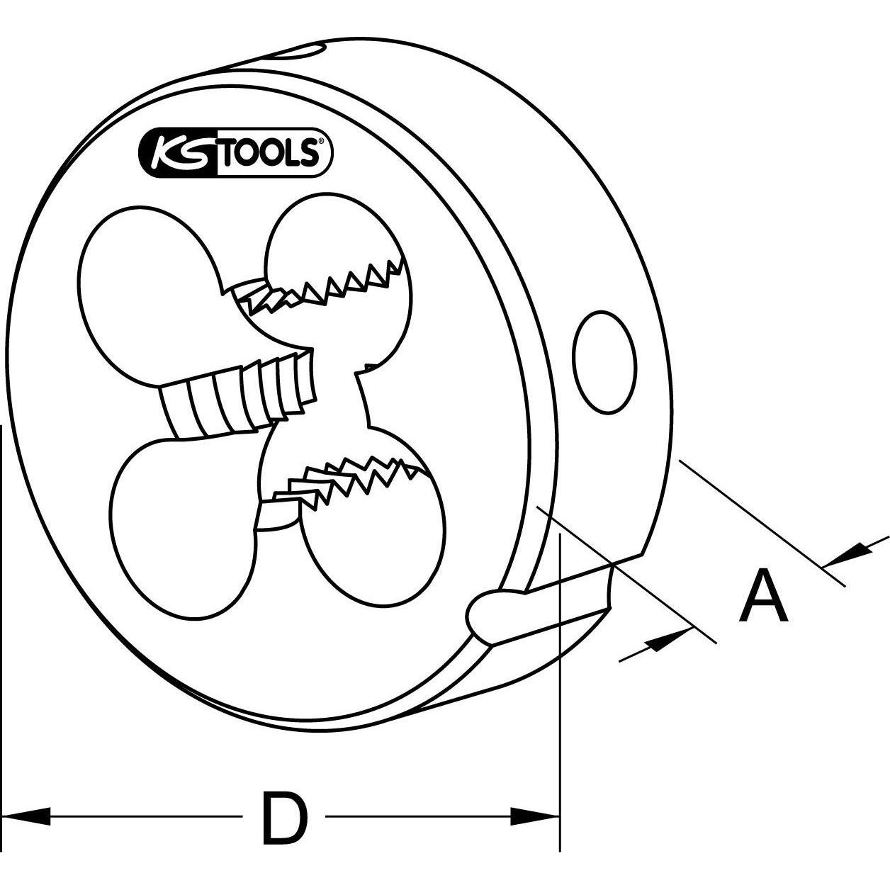 Thumbnail - KS Tools, Gewindeschneider + Gewindebohrer, HSS Co Schneideisen M