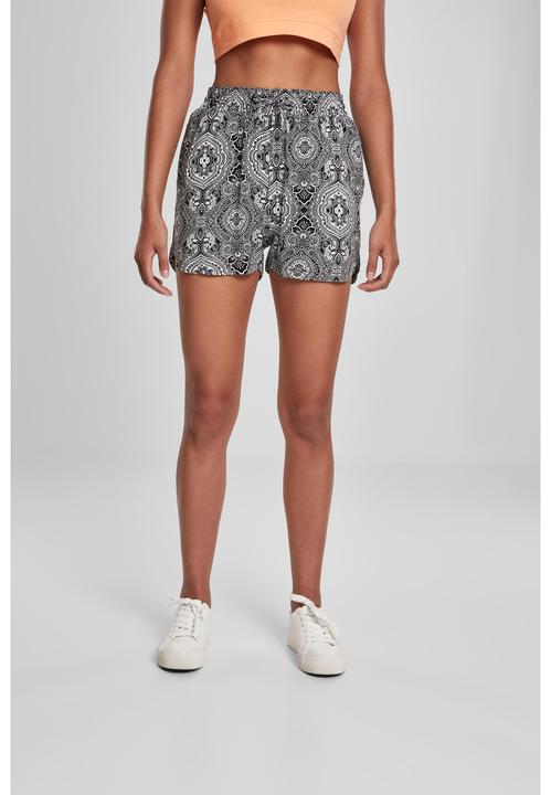 Actual product image Urban Classics Ladies AOP Viscose Resort Shorts (XS)