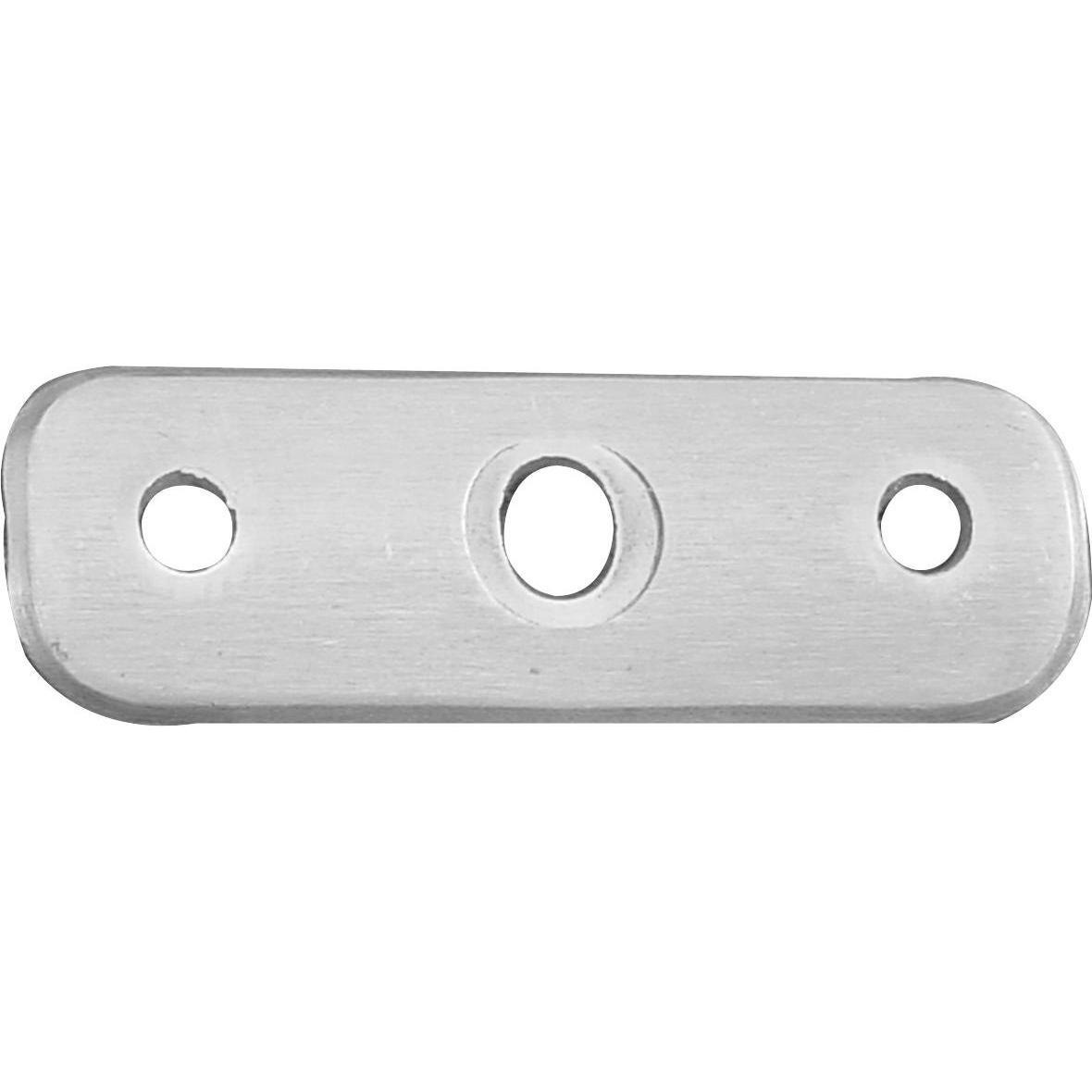 Schösswender, Türbeschlag + Scharnier, Handlaufträger-Platte 65 x 20 mm, flach, Edelstahl V2A