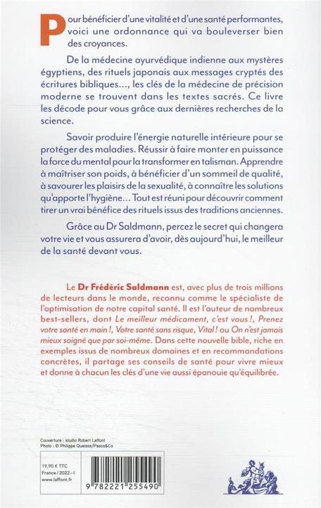 Image du produit La santé devant soi : le secret millénaire qui va changer votre vie (Français, Saldmann Frédéric, 2022)