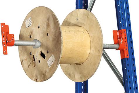 Actual product image Schulte Lagertechnik InclinedRoll Cable Drum Mounting Shelf