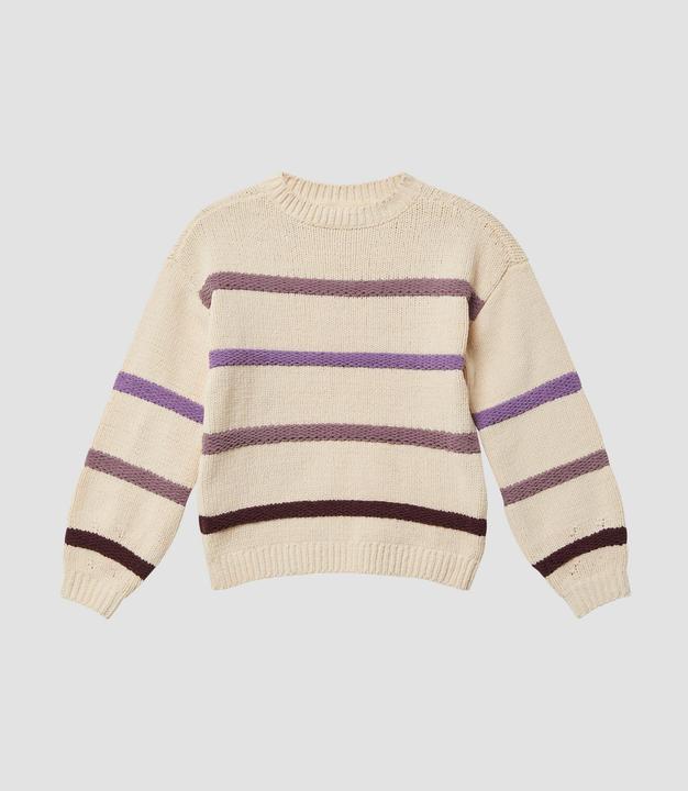 Produktbild s.Oliver Strickpullover Gestreifter Strickpullover aus Chenille im Loose Fit (170, 176)