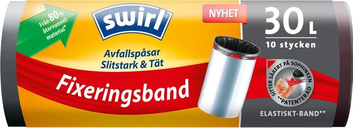Swirl Waste bag Elastic Fixband 30L 8 pieces DFP (8 x, 30 l)