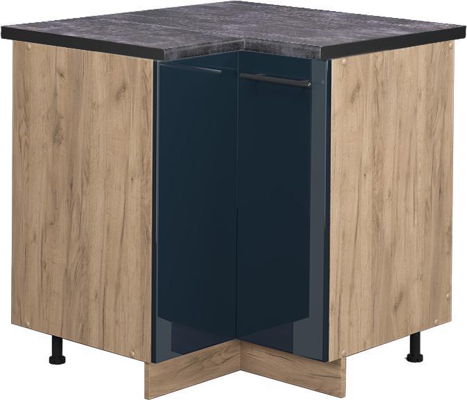 Anthrazit, Blau, Dunkelblau hochglanz, Goldkraft Eiche