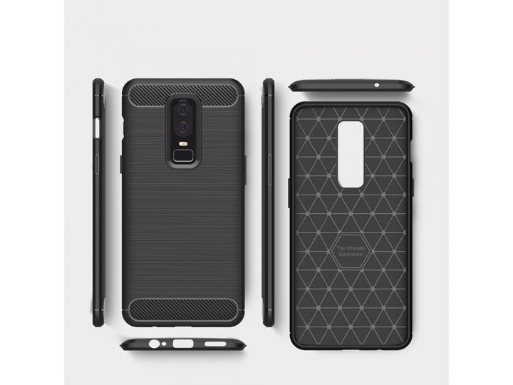 Produktbild Screenguard OnePlus 6 Hülle Carbon Brushed Soft TPU (OnePlus 6)