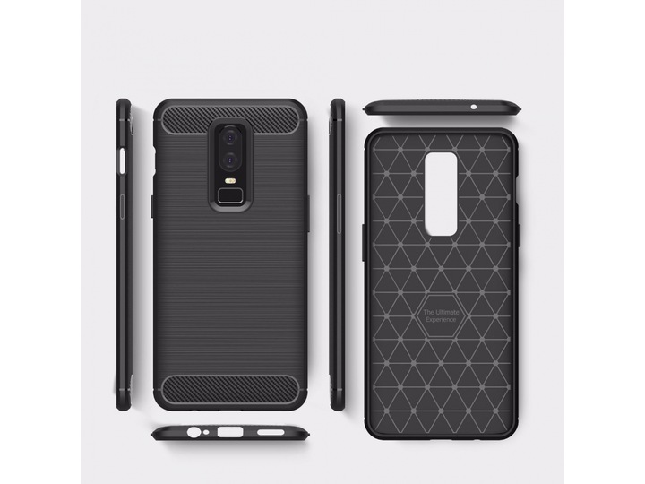 Actual product image Screenguard OnePlus 6 Cover Carbon Brushed Soft TPU (OnePlus 6)