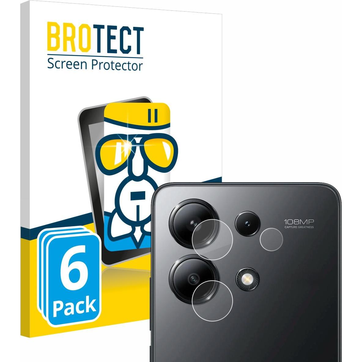 Thumbnail - BROTECT AirGlass Panzerglasfolie (6 Stück, Xiaomi Redmi Note 13 4G), Smartphone Schutzfolie, Transparent