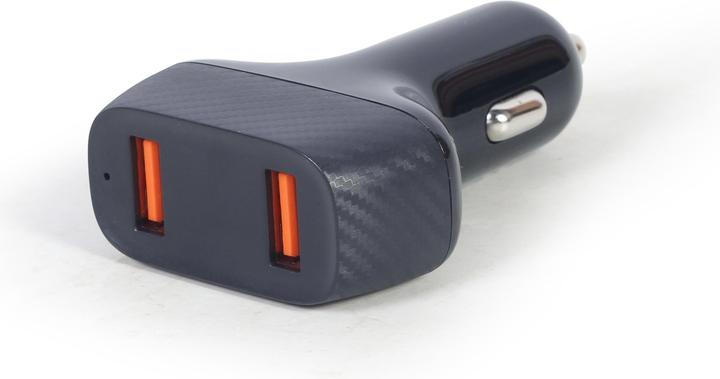 Immagine prodotto Gembird TA-U2QC3-CAR-01 Caricatore per dispositivi mobili da auto nero